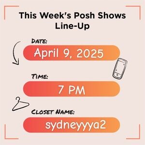 Posh Show TOMORROW !!!!